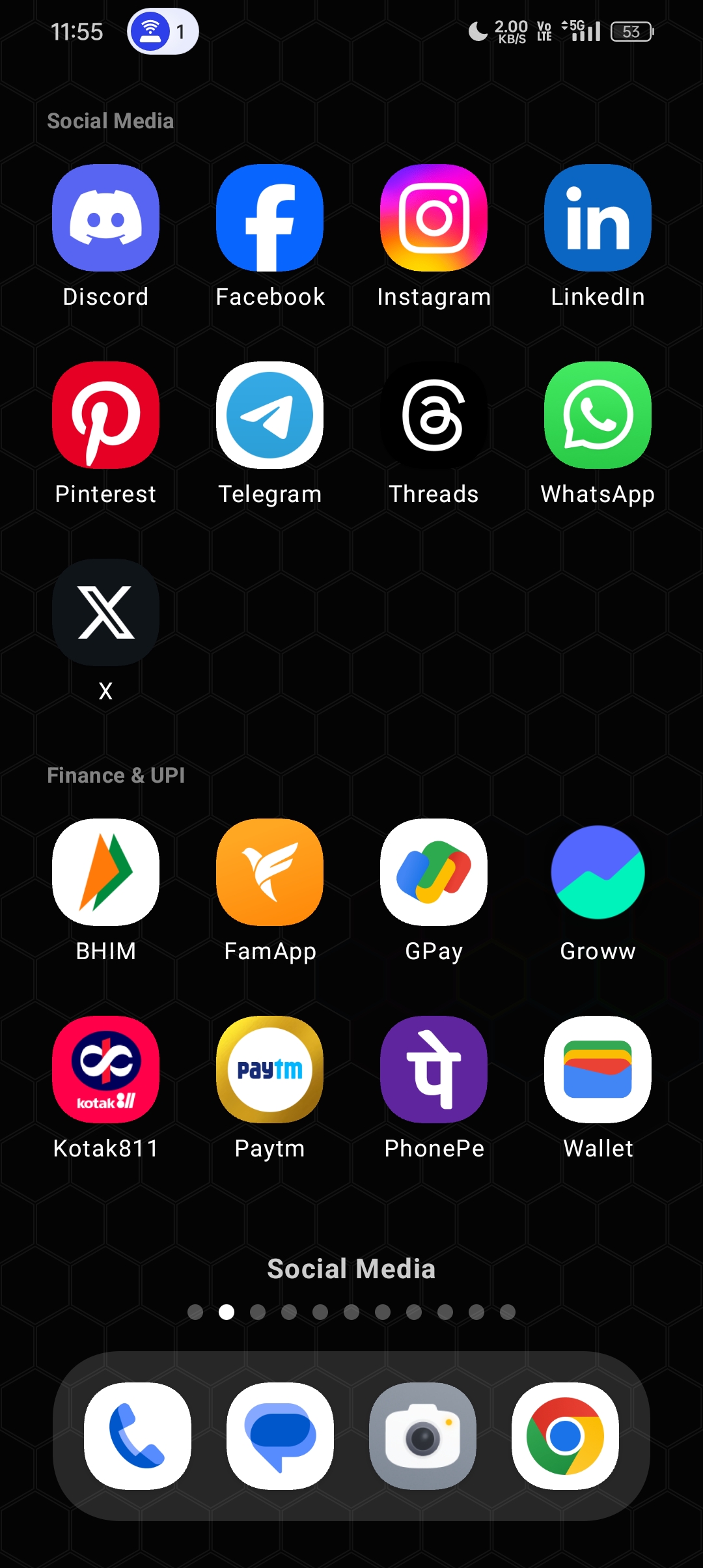 FOMO Launcher Home Screen